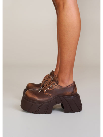 Future Mirage Leather High Heel Derby Snow Mountain