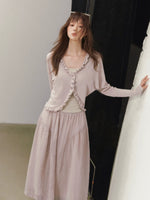 Ruffle Batwing Sleeve Cardigan