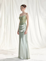 Jacquard Satin Corset Dress