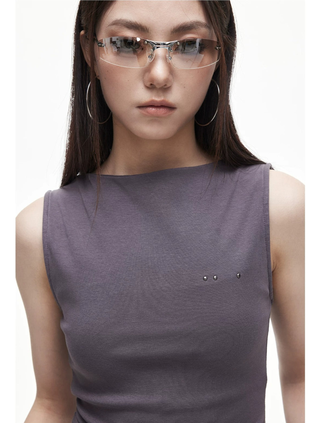 Asymmetric Ruched Halter Top