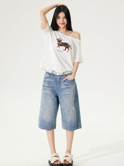 Dachshund Puppy Regular &amp; Slant Shoulder T - shirt