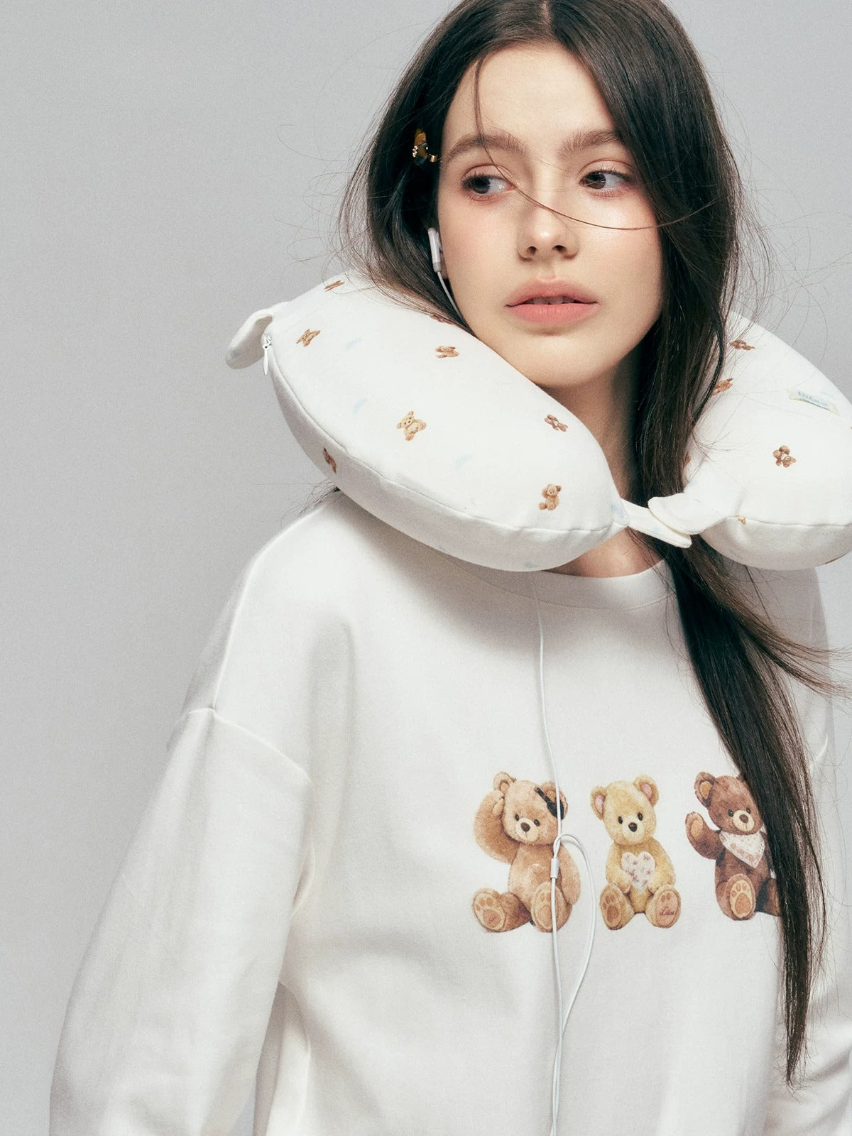 Bear Print Long Tee