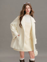 Faux Mink Relaxed Lapel Coat