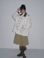 Floral Patchwork Twill Utility Coat