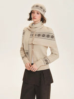 Fair Isle Knit Cape Sweater