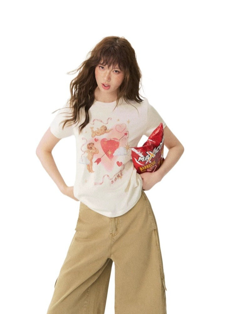 Vintage Oil Painting Angel T-shirt