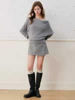 Cashmere Wool Lace Layered Sweater Set