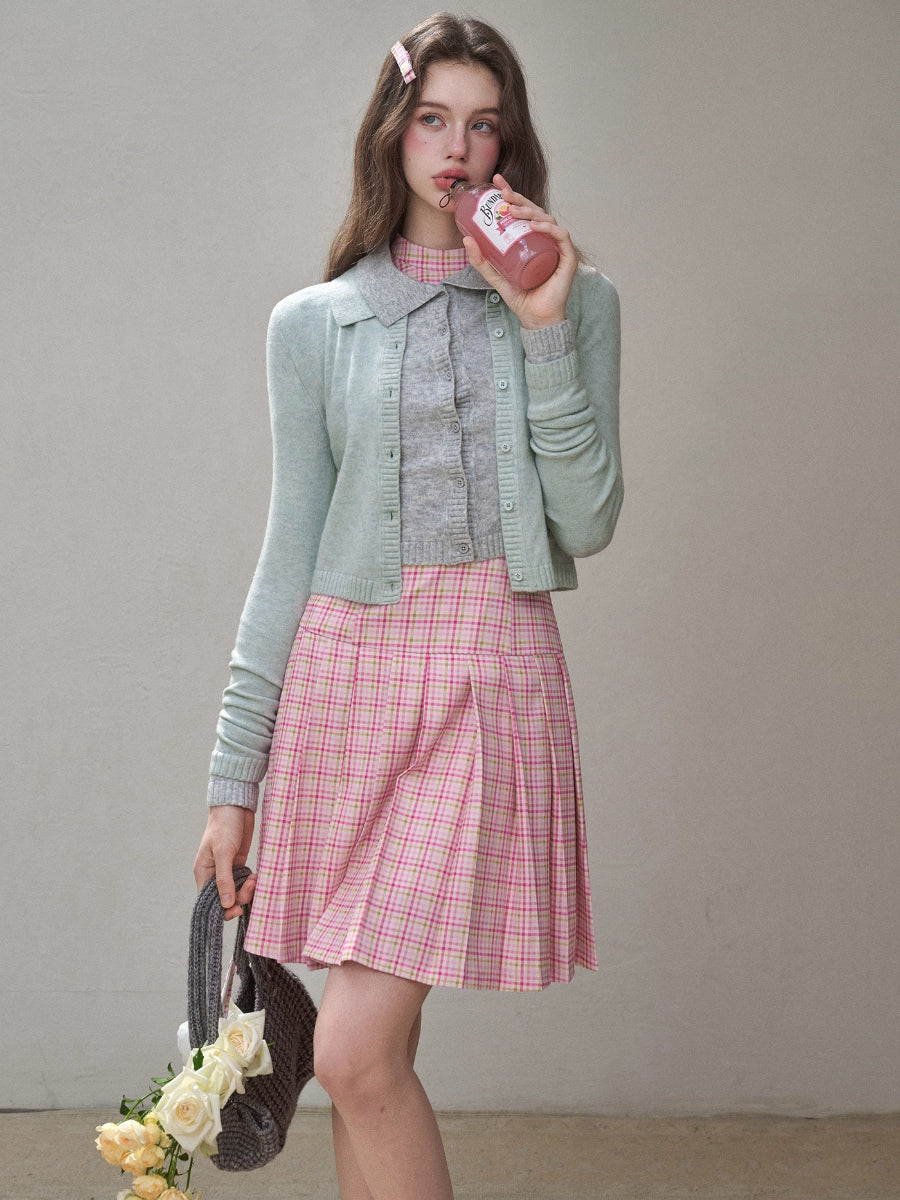 Silky Wool Cropped Cardigan