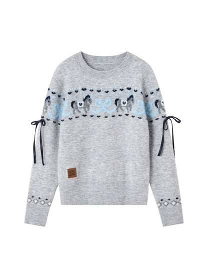 Carousel Jacquard Knit Sweater
