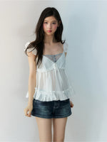 Faux Layer Lace Top