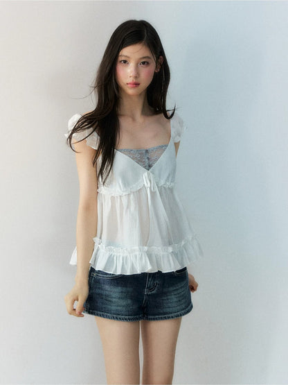 Faux Layer Lace Top