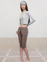 Spun Long-Sleeve Knit Cardigan