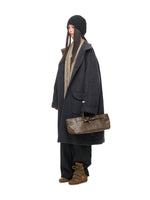 Hooded Wool Blend Long Coat