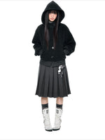 Hooded Wool Blend Jacket