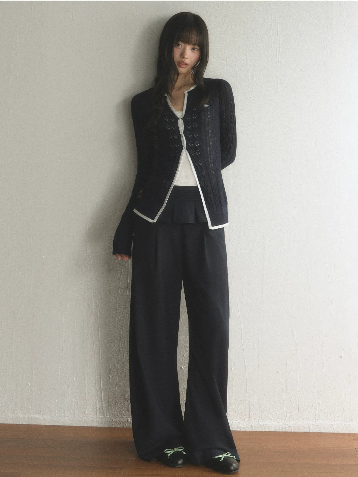 Contrast Trim Knit Cardigan
