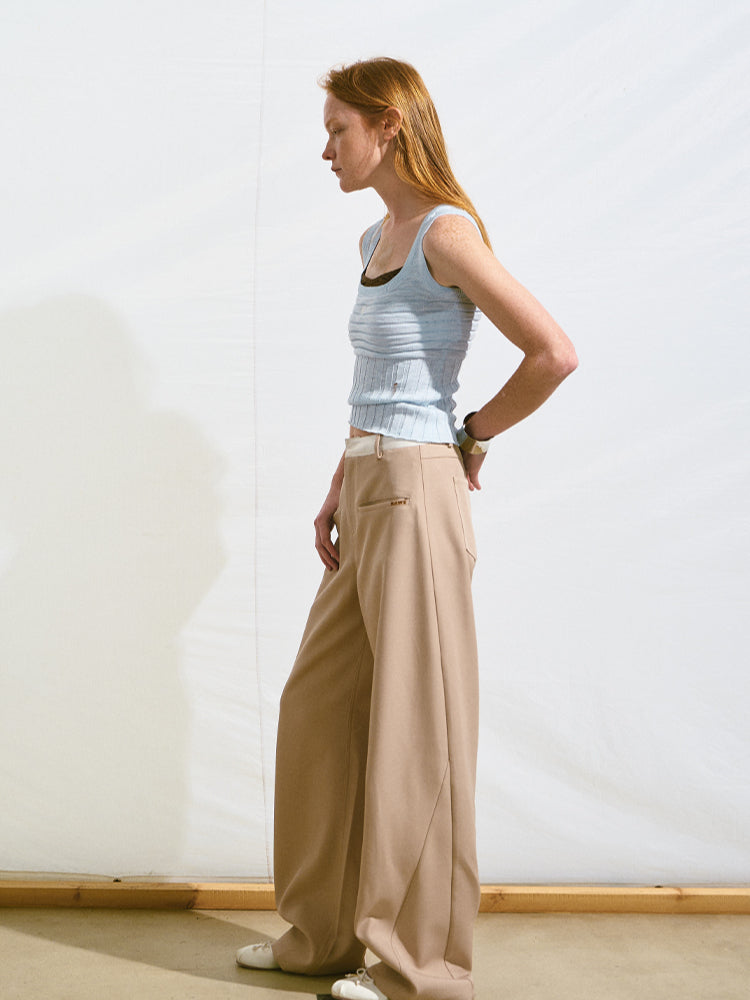 U - neck Hollow Knit Camisole