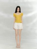 Back Tie Knit Top