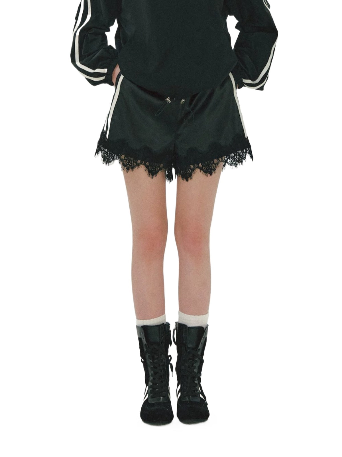Lace Satin Casual Shorts