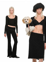 Polka Dot Cat Paw Lace Bralette