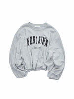 Retro Letter Print Balloon Sweatshirt