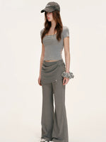 Modal Wrap Flare Pants
