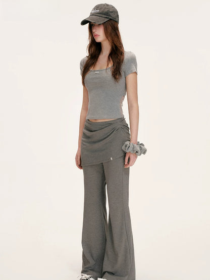 Modal Wrap Flare Pants