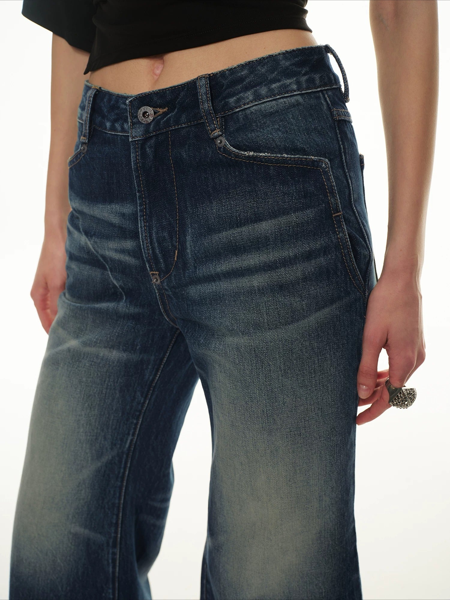 Vintage Flare Capri Jeans