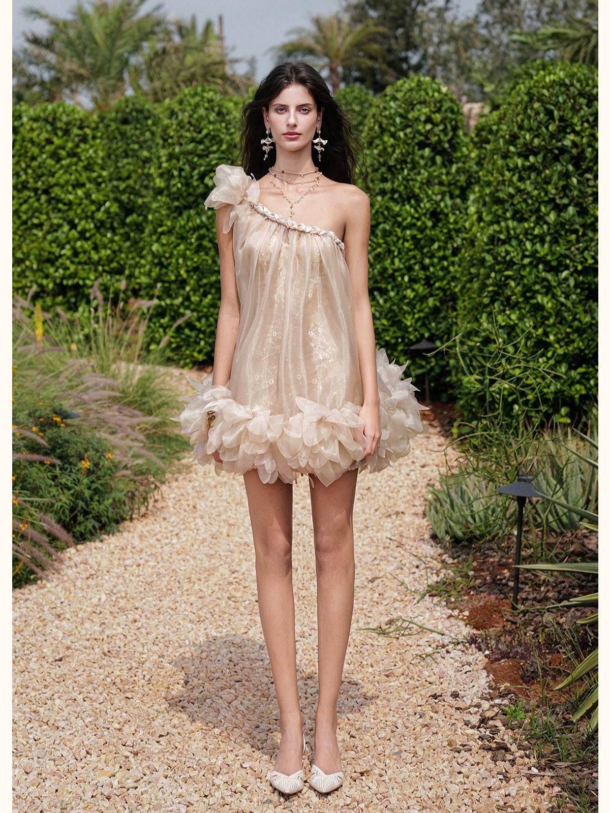 Sequin One Shoulder Backless Dress