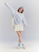 Contrast Bow Long Sleeve Tee
