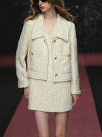 Tweed Cropped Jacket & Dress Set