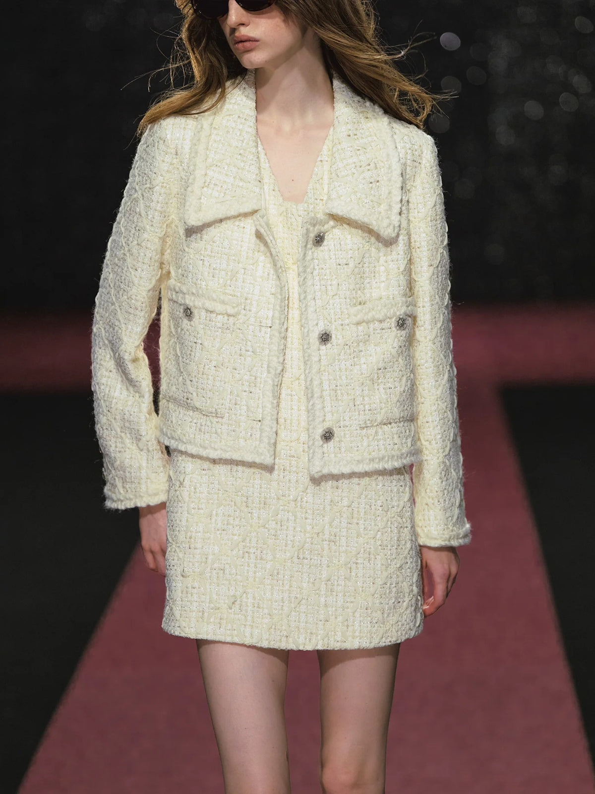 Tweed Cropped Jacket &amp; Dress Set