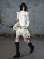 Napoleon Lace Ruffle Waist Shirt