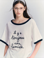 Contrast Letter Tee