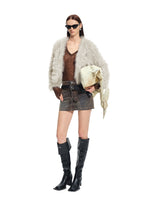 Bordeaux Raccoon & Rabbit Fur Jacket