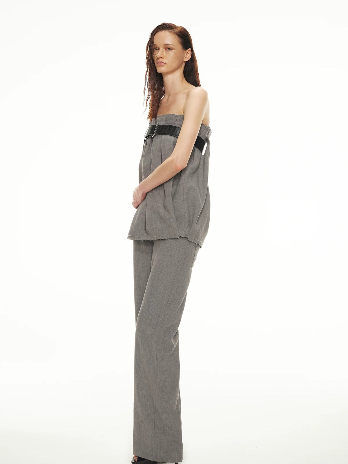 Linen Bandeau Pants Set