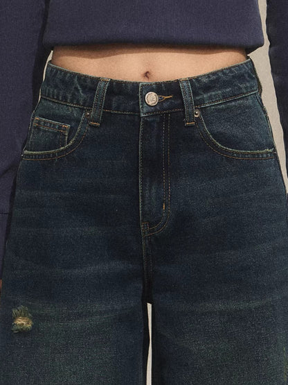 Vintage Straight Wide-Leg Jeans