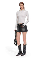 Ribbed Wool Hooded Knit Top