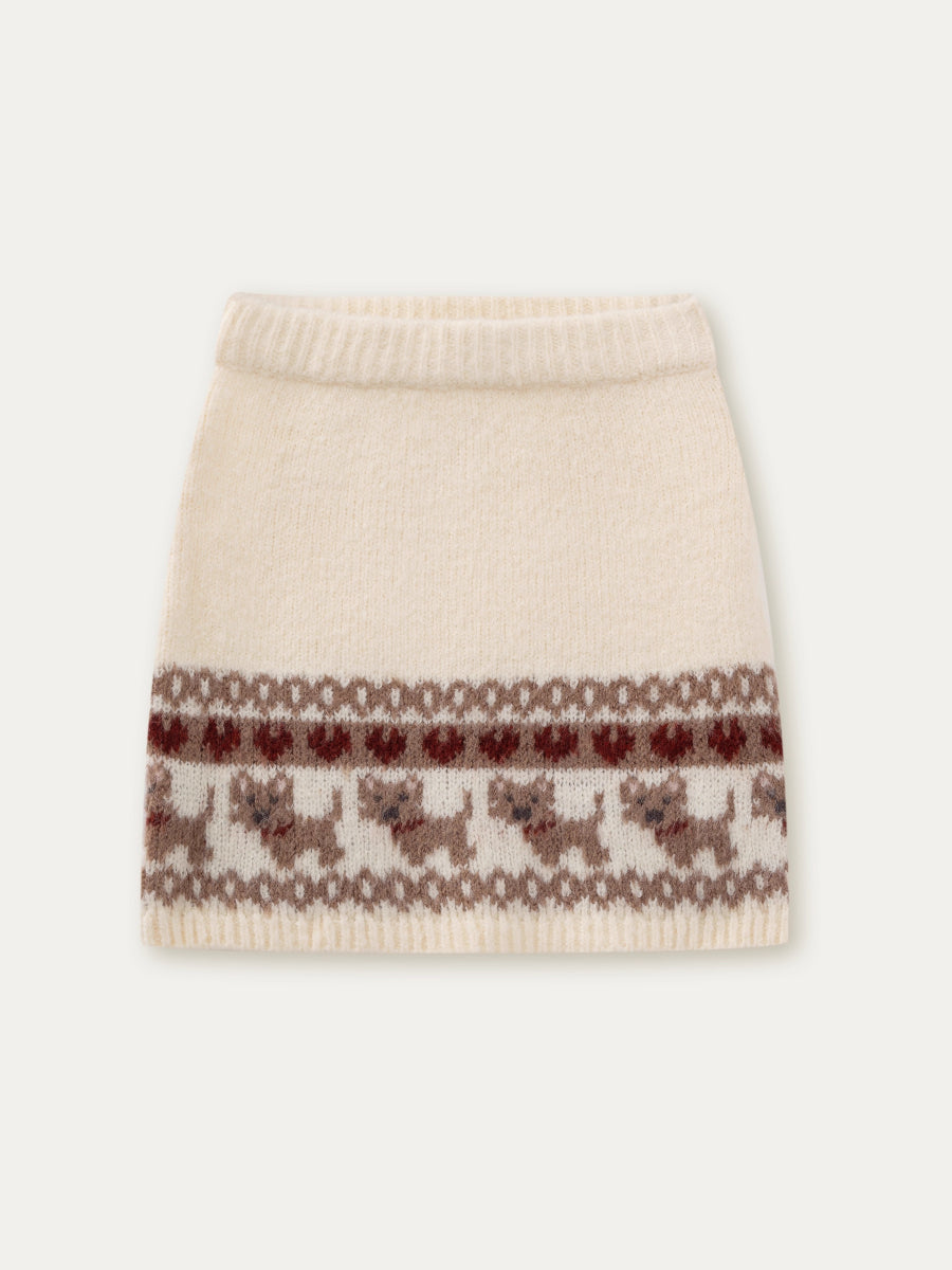 “Fair Isle Pup” Vintage Knit Set