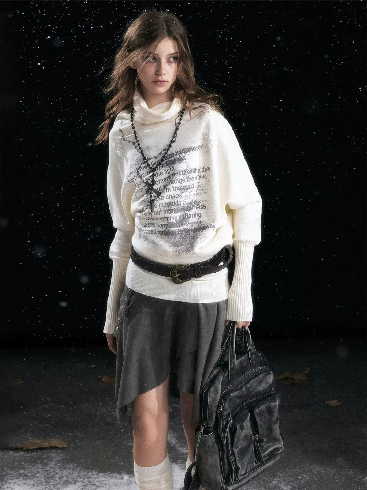 Asymmetric Chain Sweater