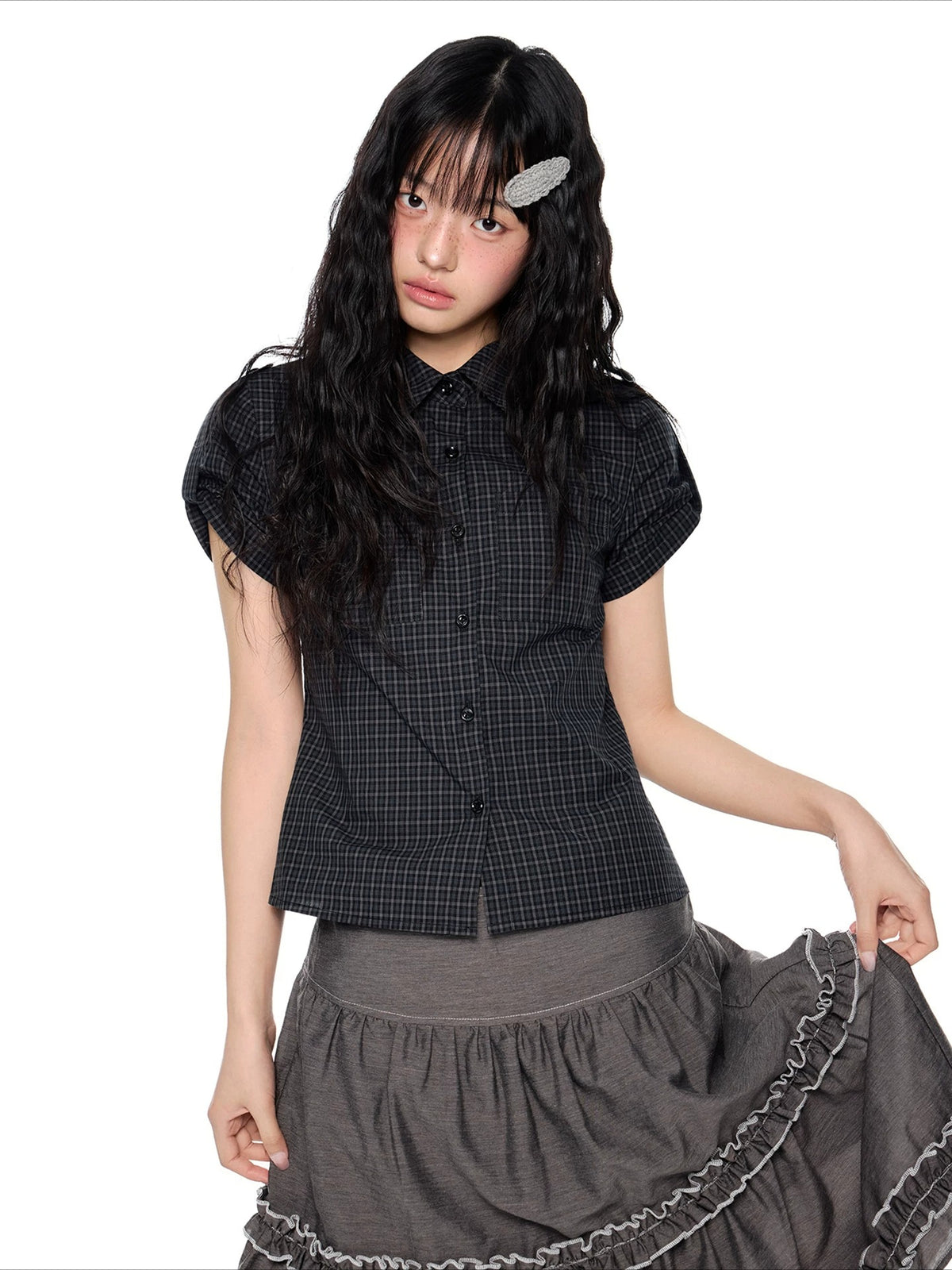 Plaid Cropped Shirt