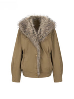 Faux Fur Trimmed Down Jacket