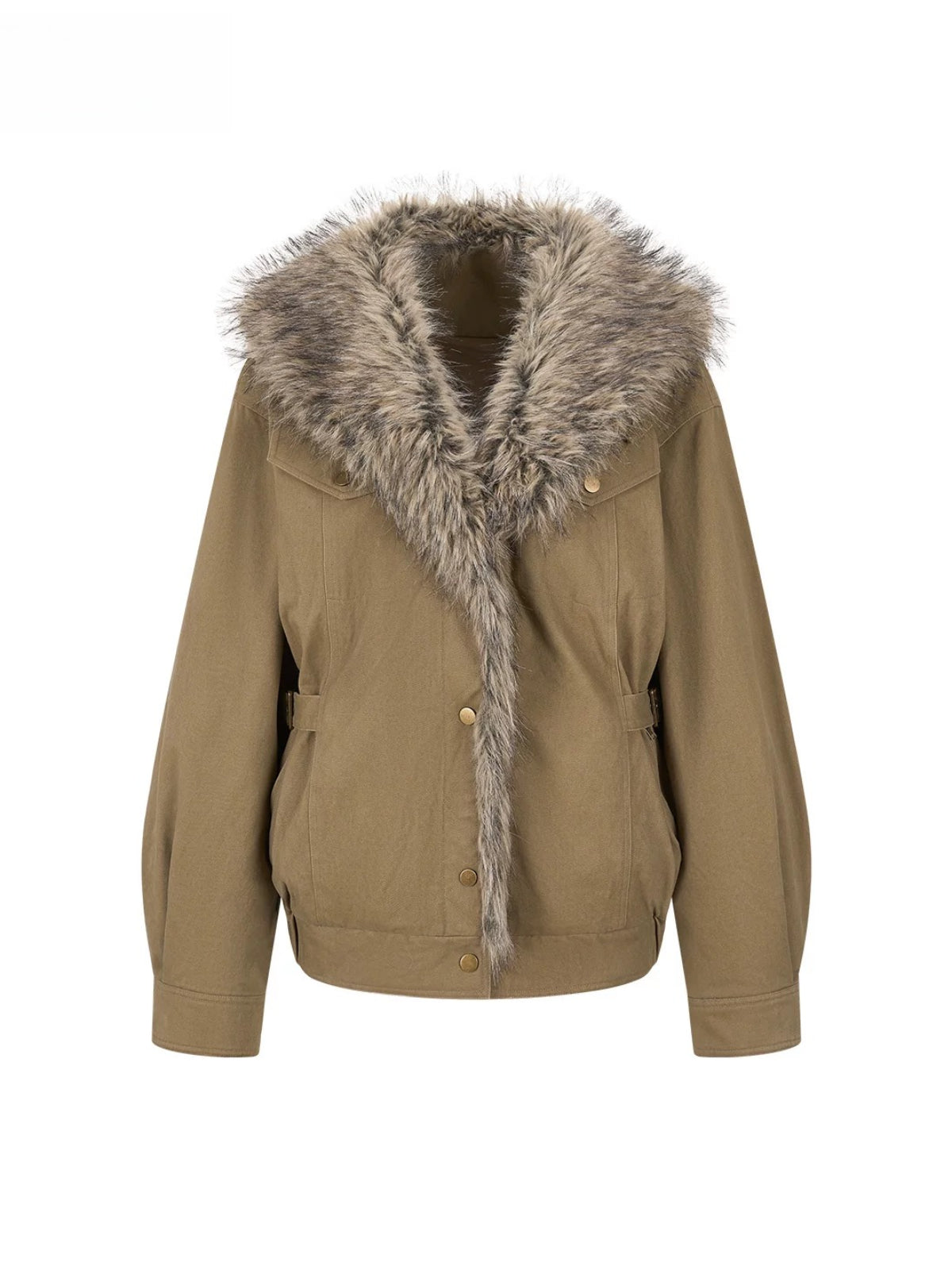 Faux Fur Trimmed Down Jacket