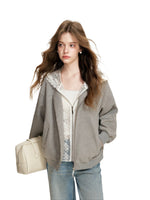 Lace Hooded Zip Jacket