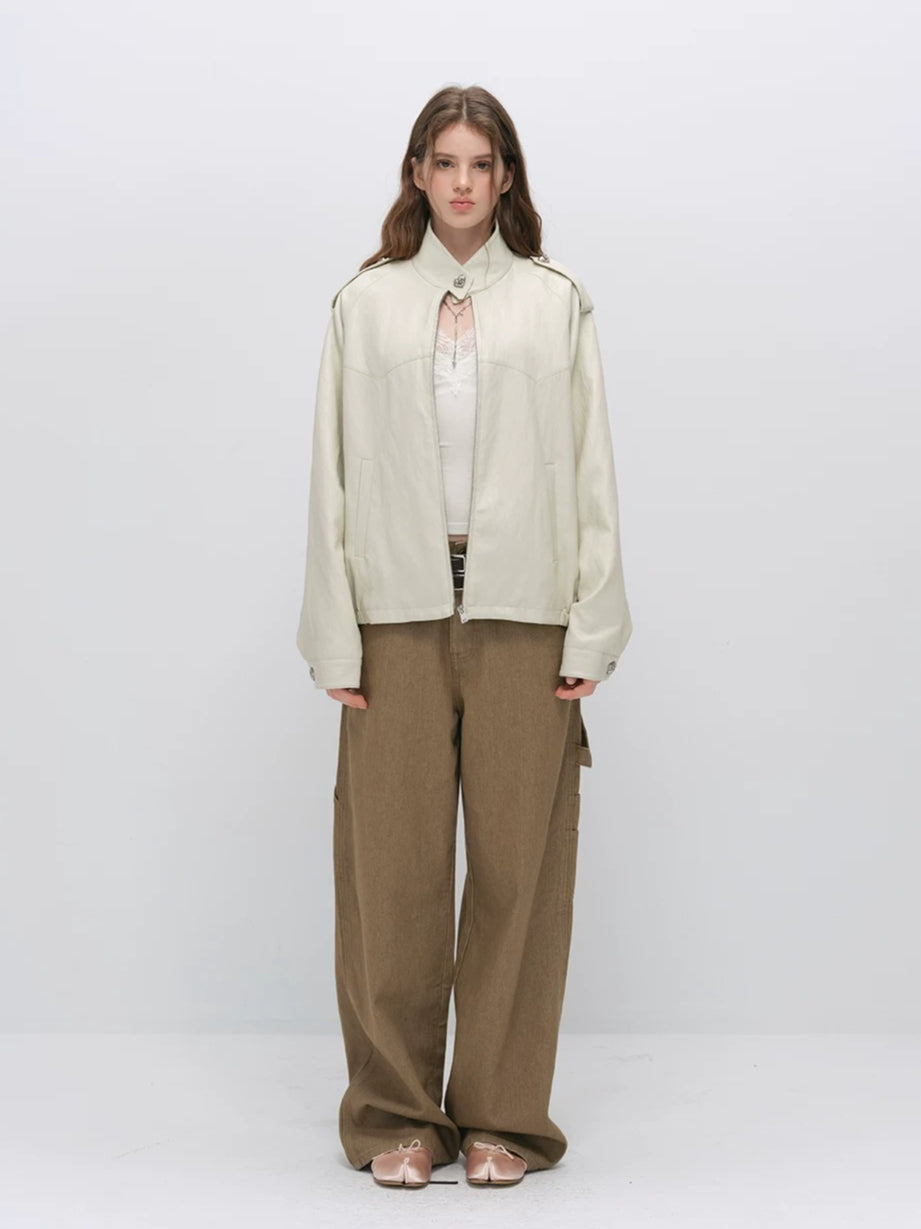 Litchi Leather Jacket