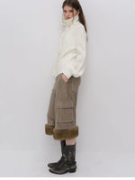 Oversized Toggle Collar Waffle Cardigan