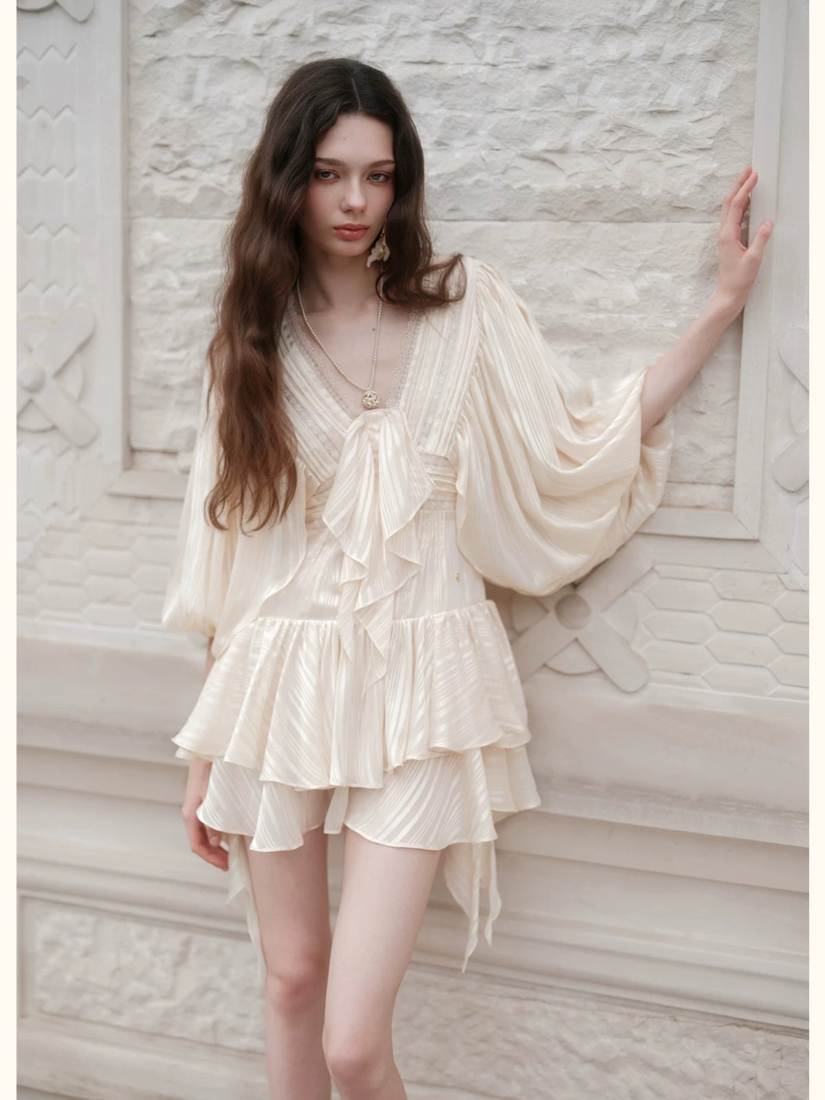 Romantic Ruffle Sleeve Dress