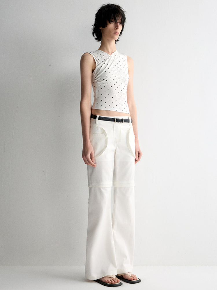 Two-in-One Removable Flared Casual Pants