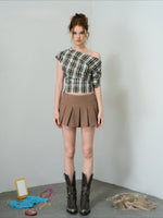 Pleated College A-Line Skirt