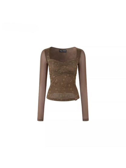 Lace Mesh Fitted Tee