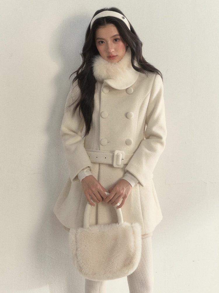 Double-Breasted Belted Coat